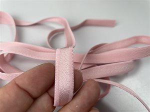 BH strop elastik - lækker kvalitet i lyserød, 12 mm
